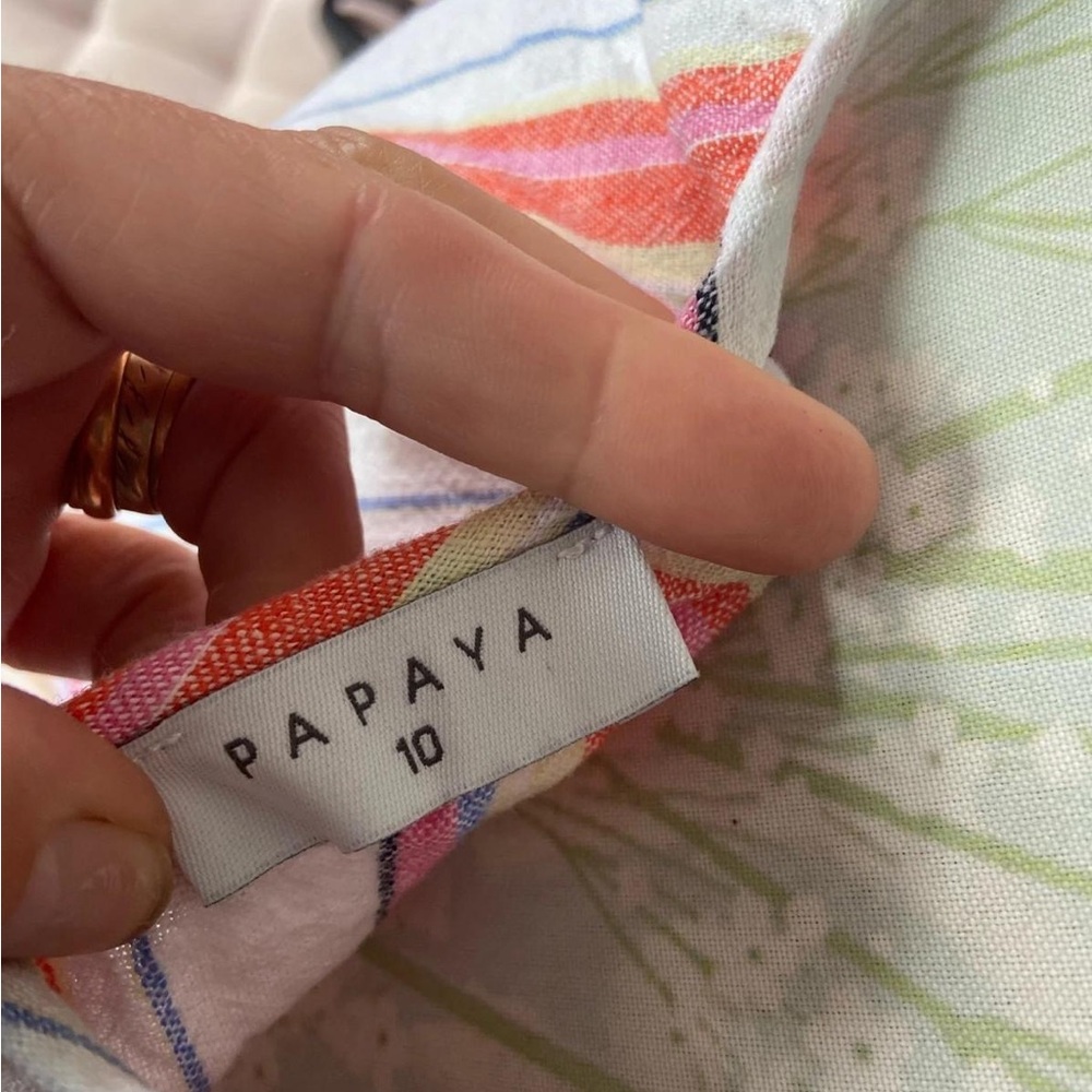 Papaya Colorful Striped Fabric